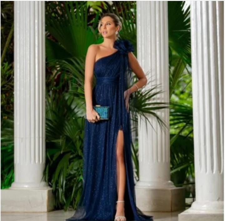 Vestido Longo  Ombro Só