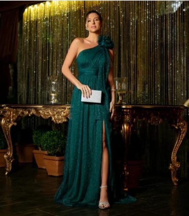 Vestido Longo  Ombro Só