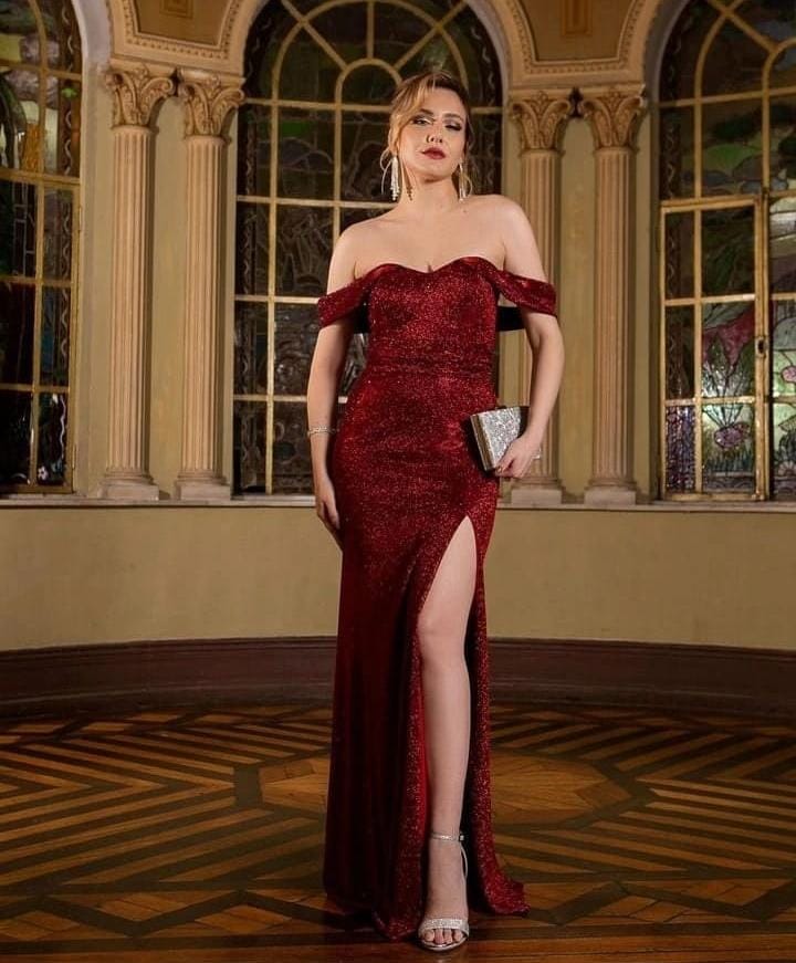 Vestido Longo ombro a ombro